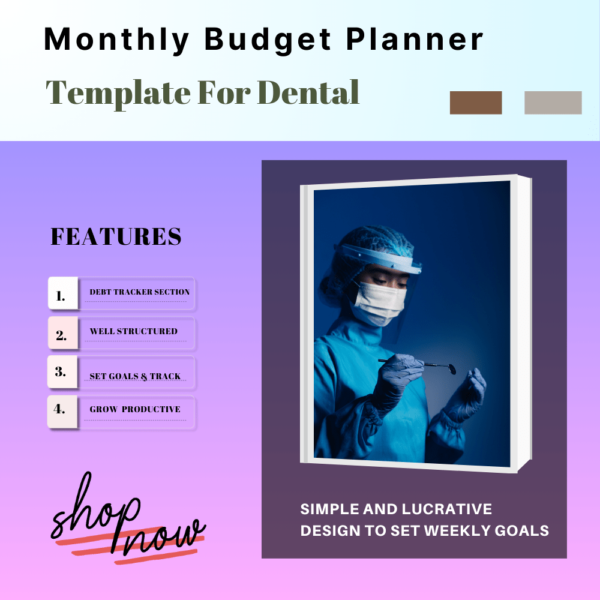 Dental Monthly Budget Planner with Debt Tracker Template