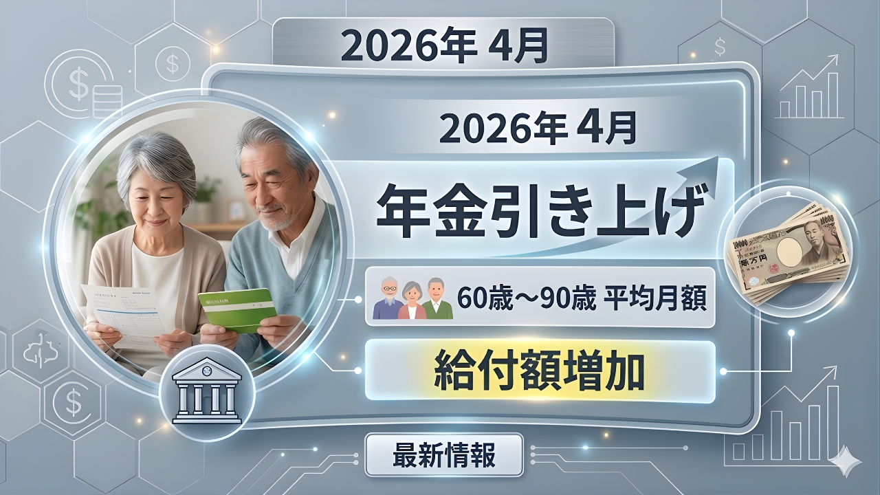 2026年の年金はいくらもらえる？60～90歳の最新平均支給額を完全公開
